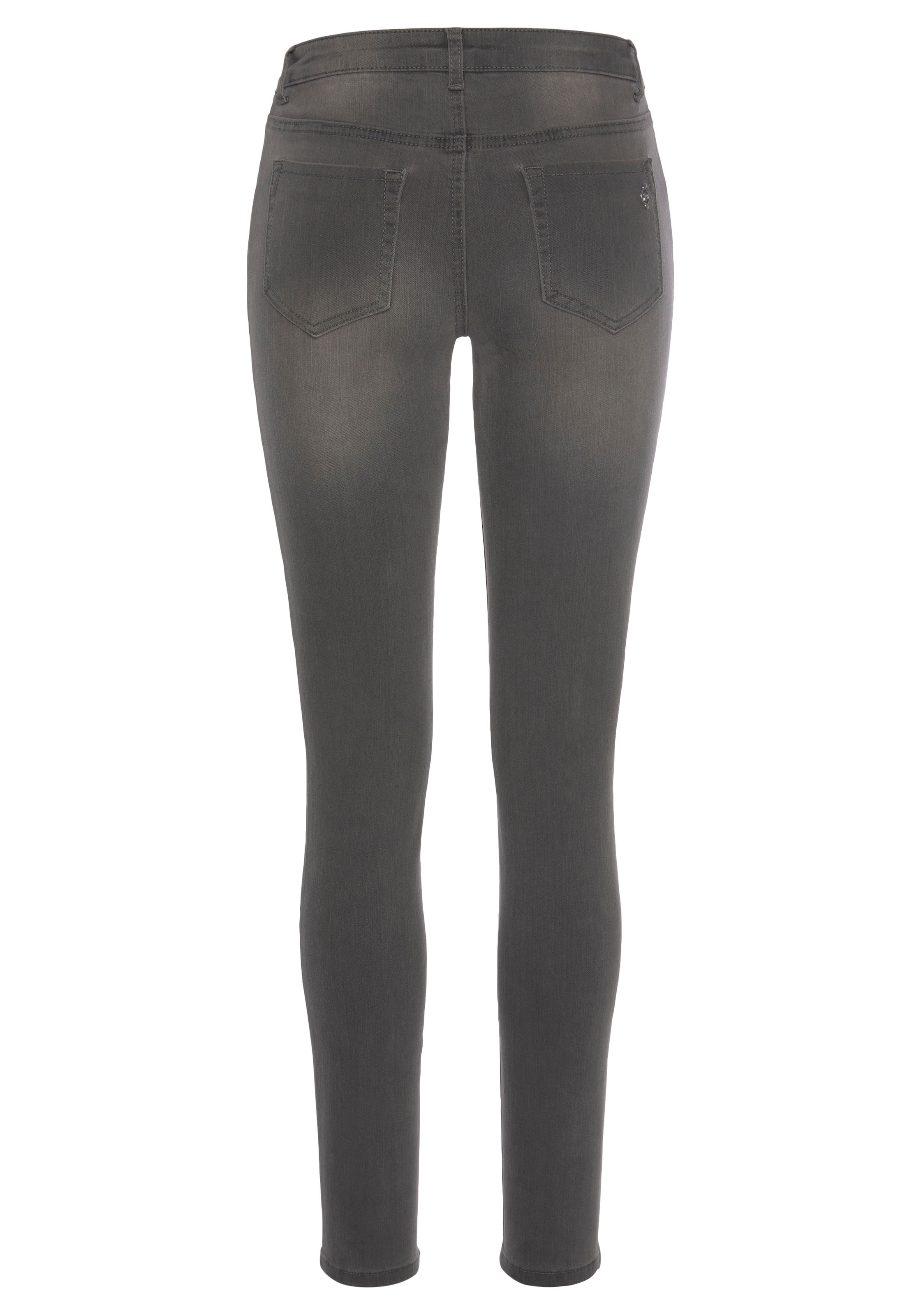 Tamaris Skinny-fit-Jeans , schmale Beinform,  normale Leibhöhe,  5-Pocket-Form,  Used-Waschung