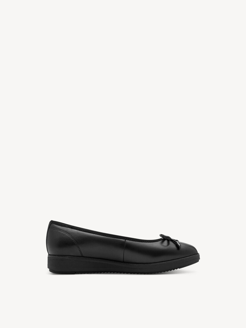 Leren Ballerina - zwart