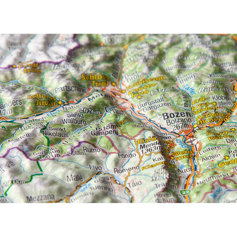 Georelief 3D Reliefpostkarte Südtirol
