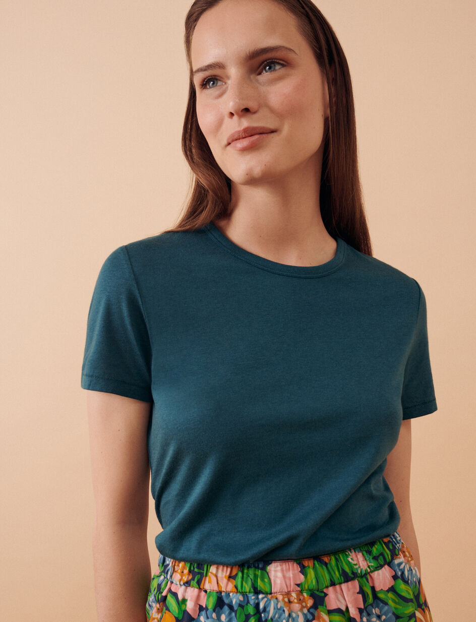 T-shirt manches courtes - bleu canard