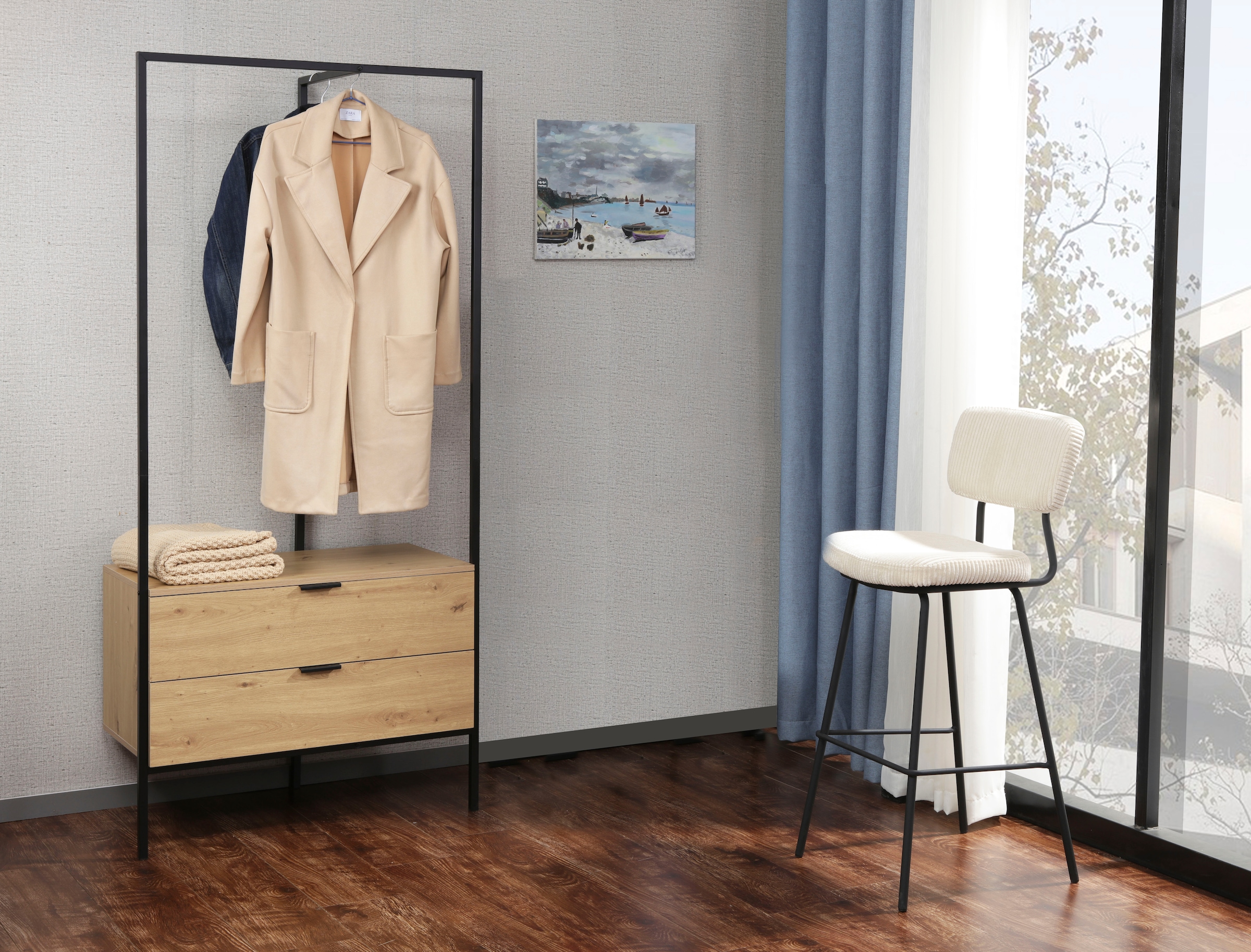 INOSIGN Garderobenschrank »Innsbruck« 1 Stk. tlg. Garderobe mit Kleiderstange & 2 Schubladen - (B/T/H) 85/47/190 cm