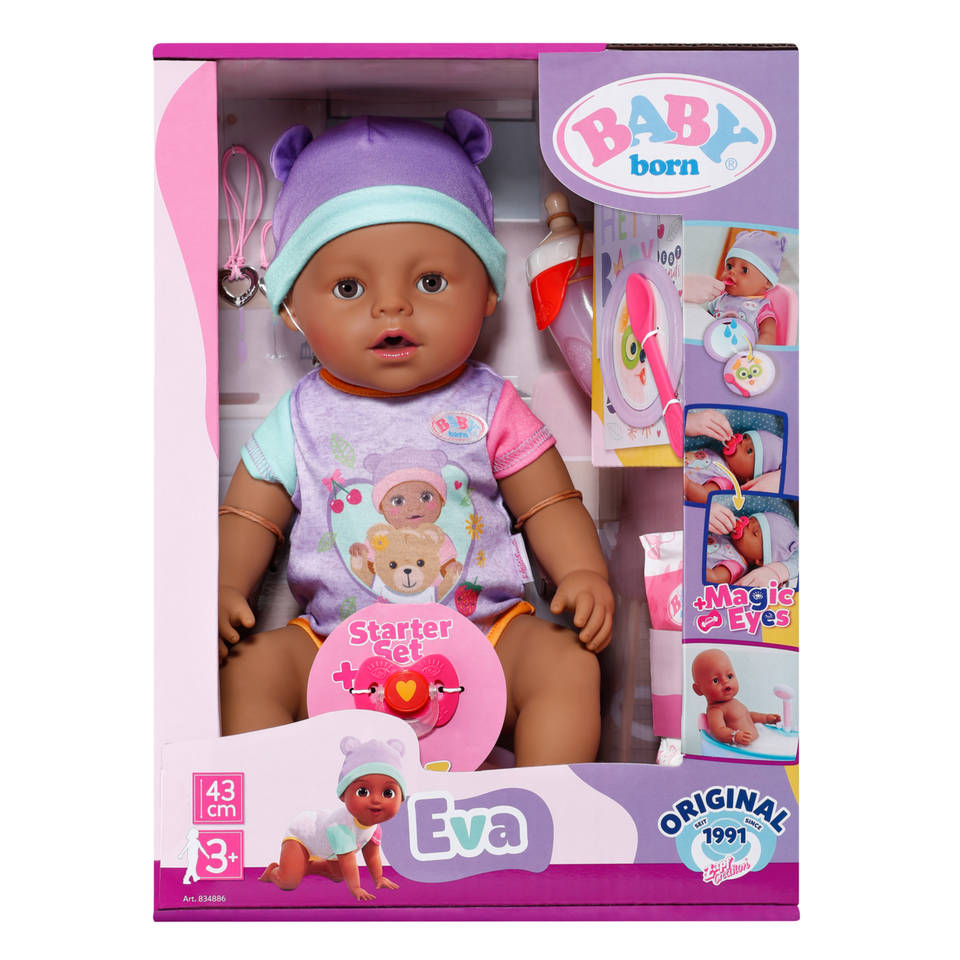 BABY born pop Eva met 10 functies - 43 cm