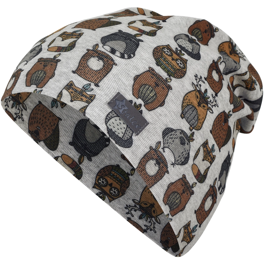 Sterntaler Beanie Waldtiere silber