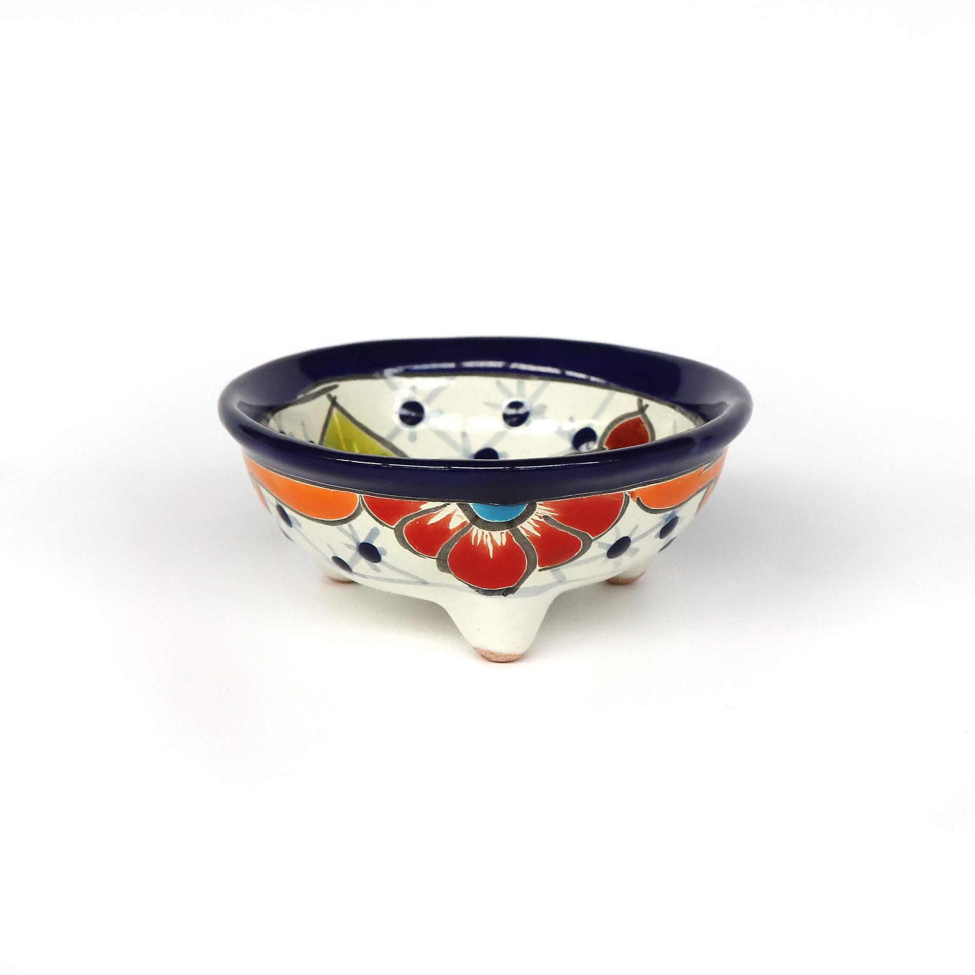 Keramik-Schälchen auf Füßen orange, multicolor, Ø 10 cm, H 5 cm zu 8,00