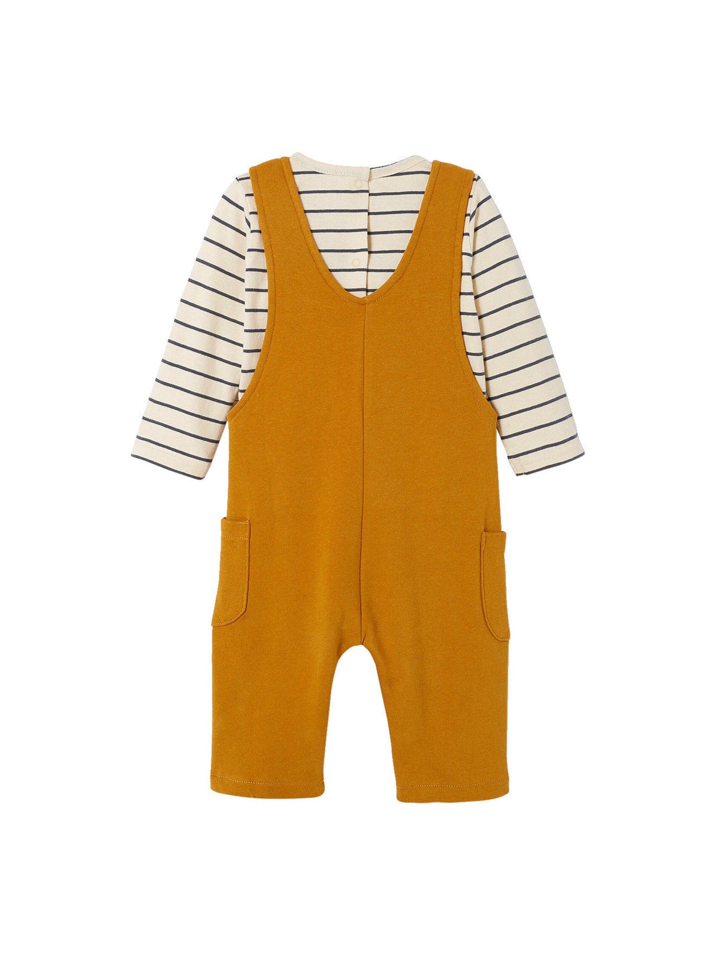 Vertbaudet Baby Set MON TRÉSOR: Shirt & Latzhose karamell