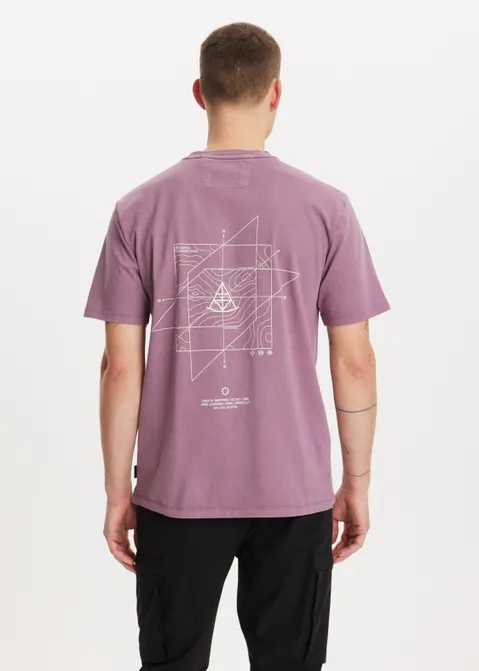 T-shirt met print azores paars (LILA)