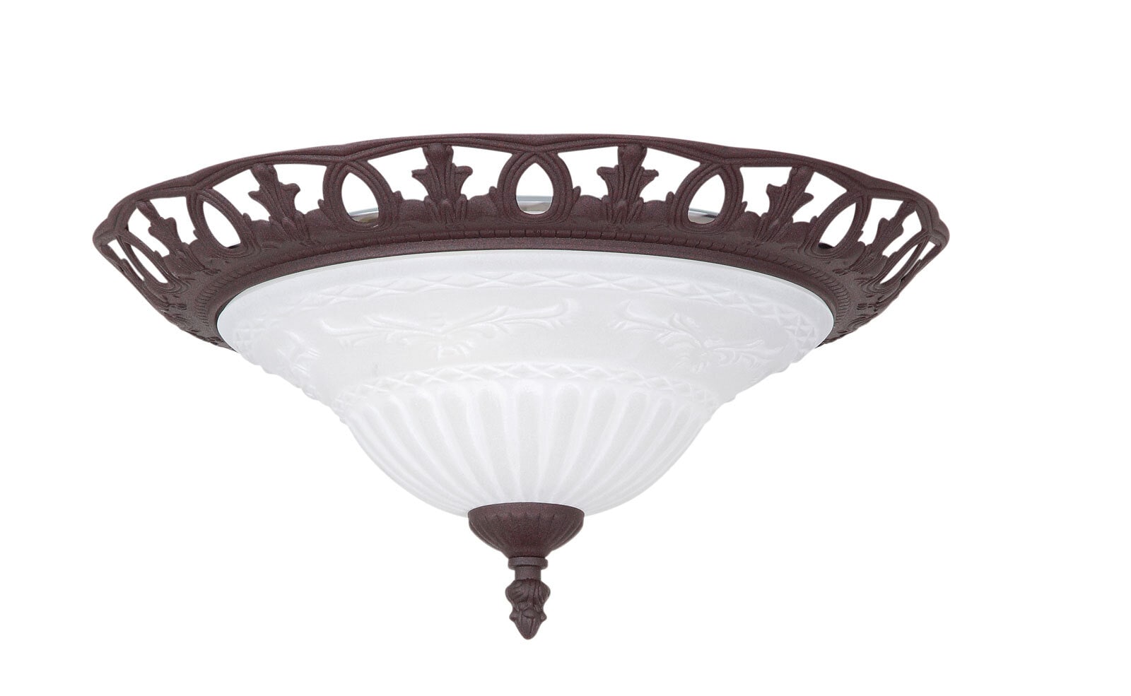 Rustica Deckenleuchte braun, mehrfarbig, 6102021-24, D/H: 38/16,5 cm, Metall