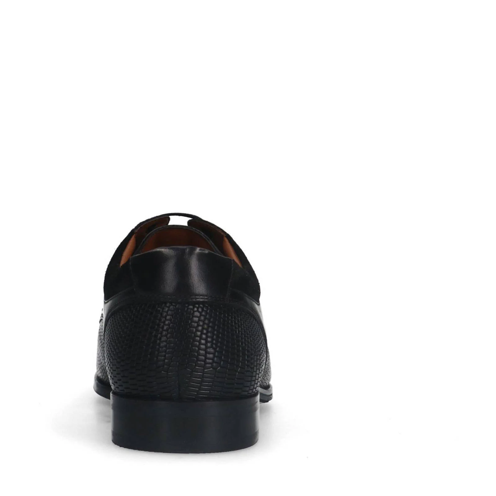 Manfield leren veterschoenen zwart