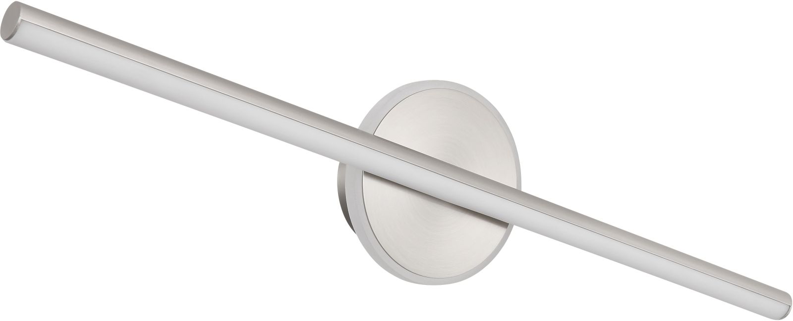 LED-Wandleuchte - Nickel matt - Metall - 61 cm