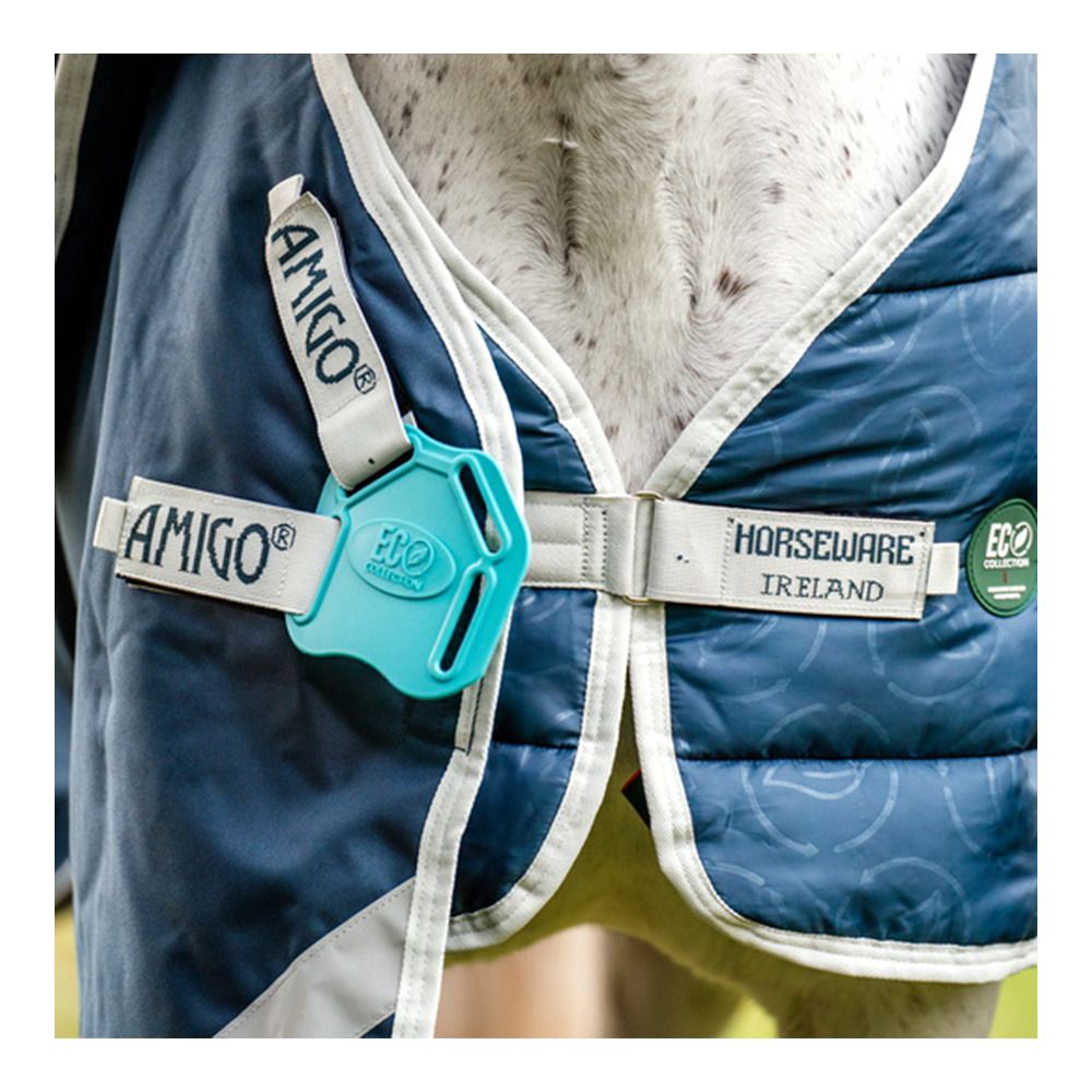 Horseware ECO LINER 300G - Doublure teal eco print/grey