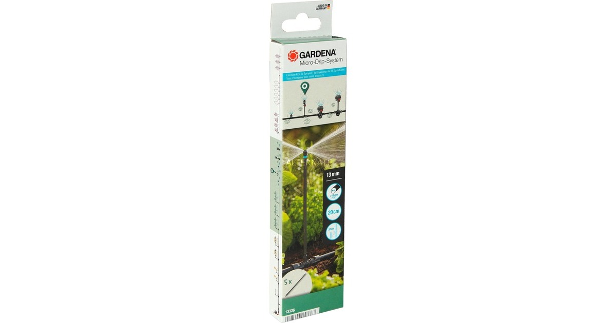 GARDENAVerlengbuis voor Sproeiers  (Zwart, 5 Stuks)