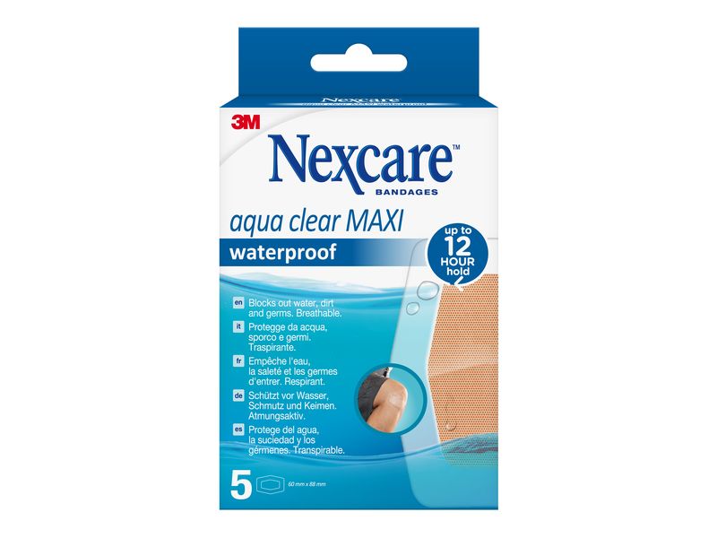 3M Nexcare Aqua clear MAXI 5 Stück Wasserdichtes Pflaster