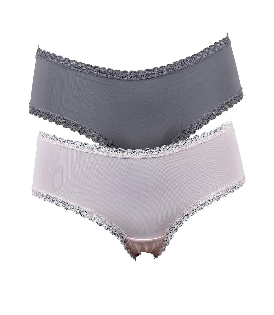 Culottes Femme INFINITIF Confort Qualité supérieure -Boxer, Shorty, String Shorty Uni Pack de 2 assortis en Microfibre