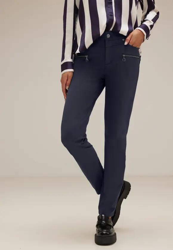 Slim Fit Technostretch Hose - deep blue