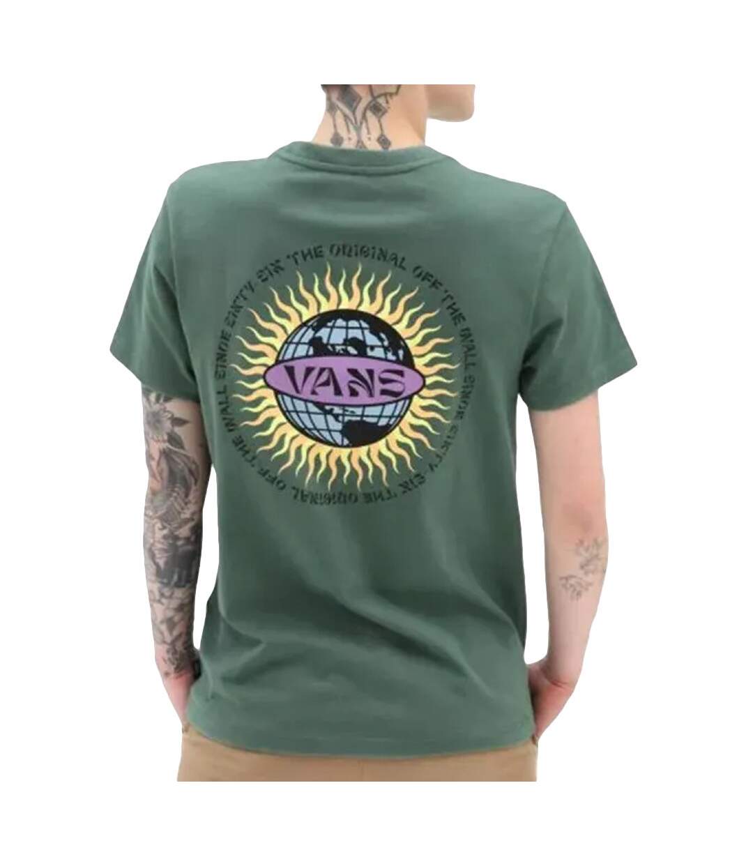 T-shirt Vert Femme Vans Earth & Sun
