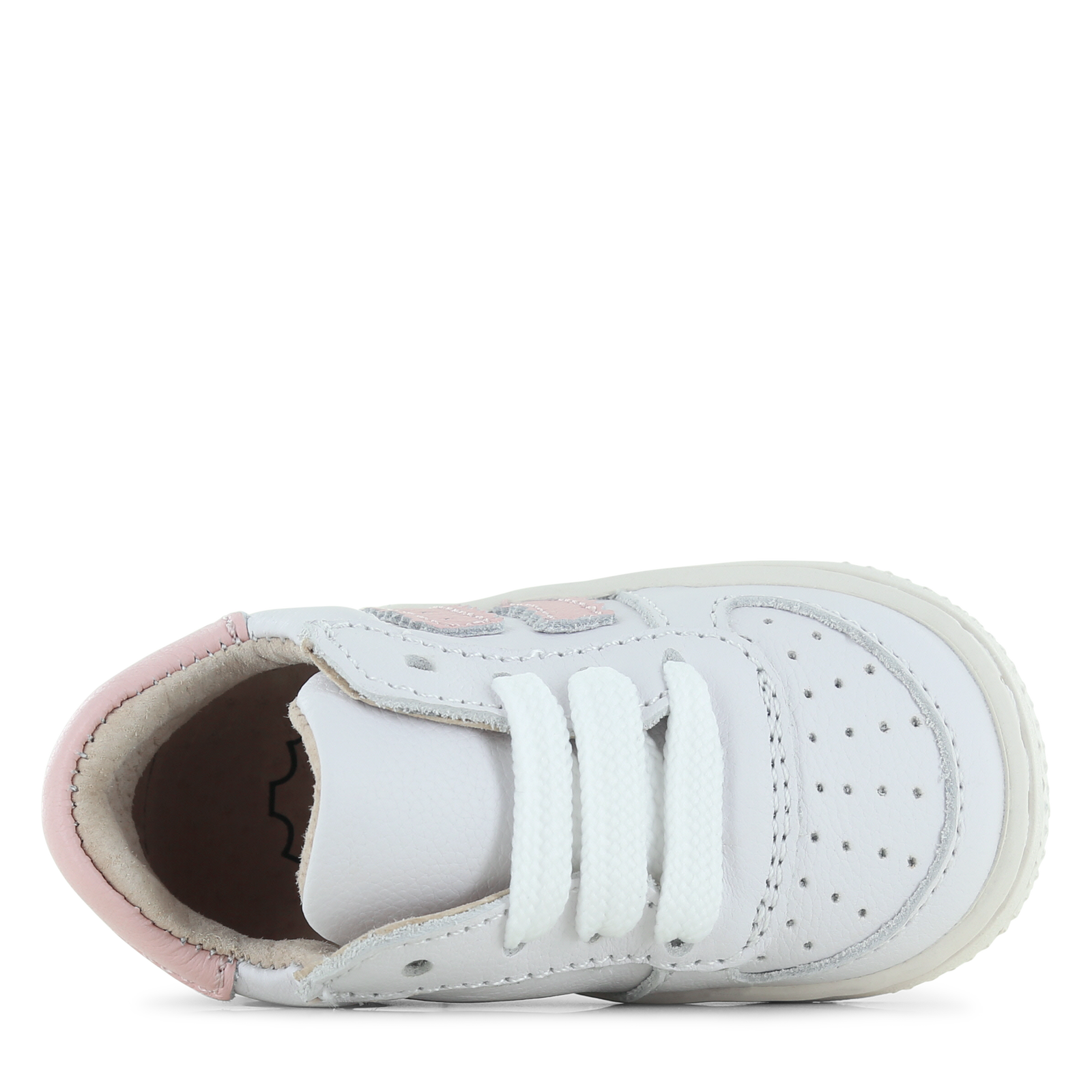 Shoesme wit-roze sneakertje Leer | Meisjes schoenen