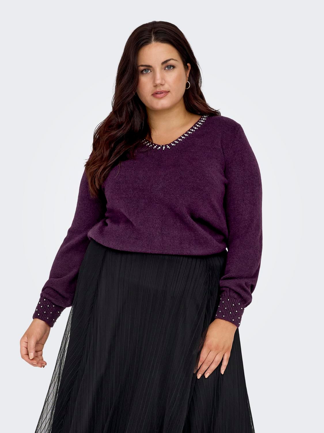 CARALESSIA Strickpullover Italian Plum