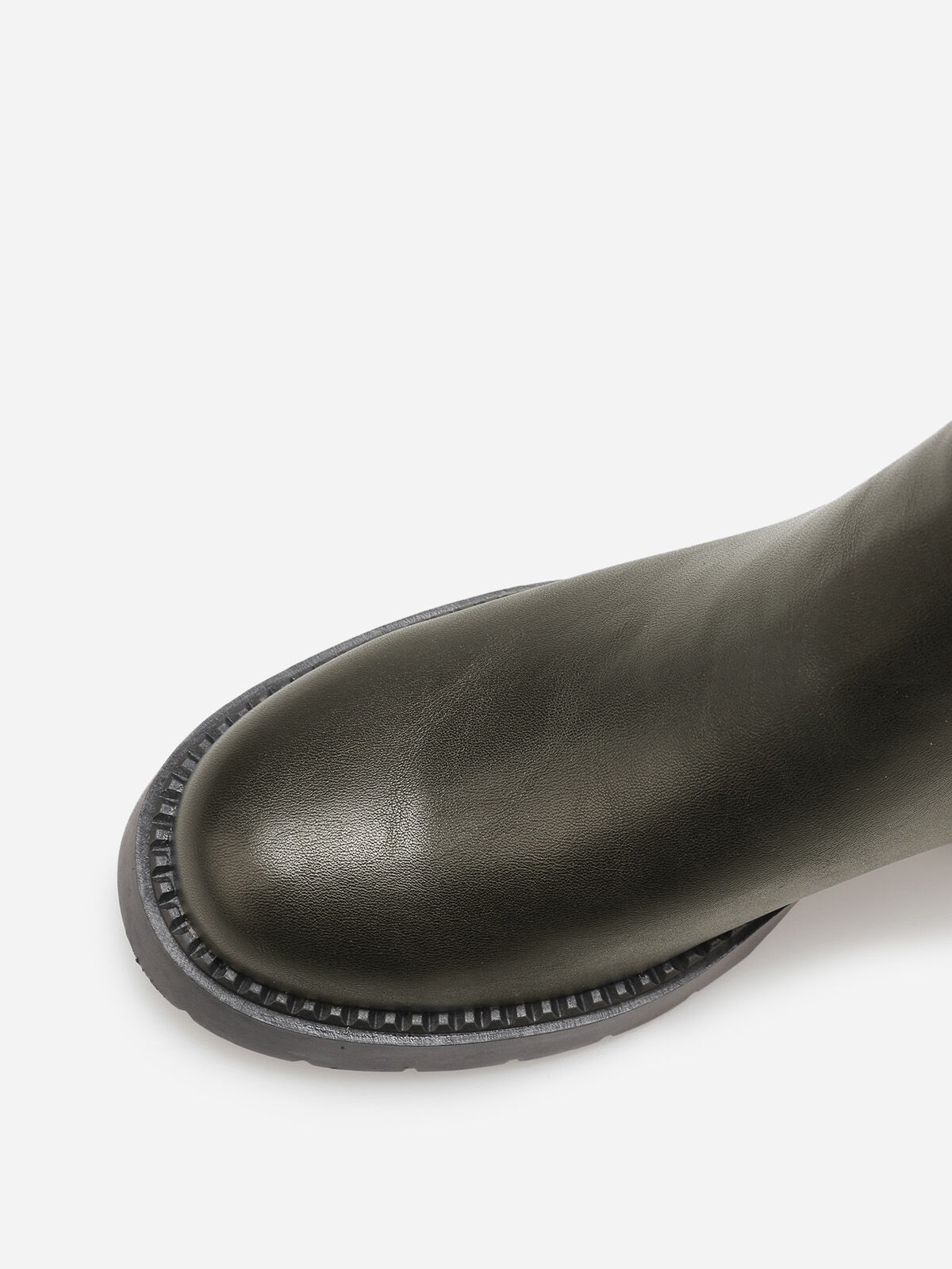 Bottines à talon et semelle crantés- Vert