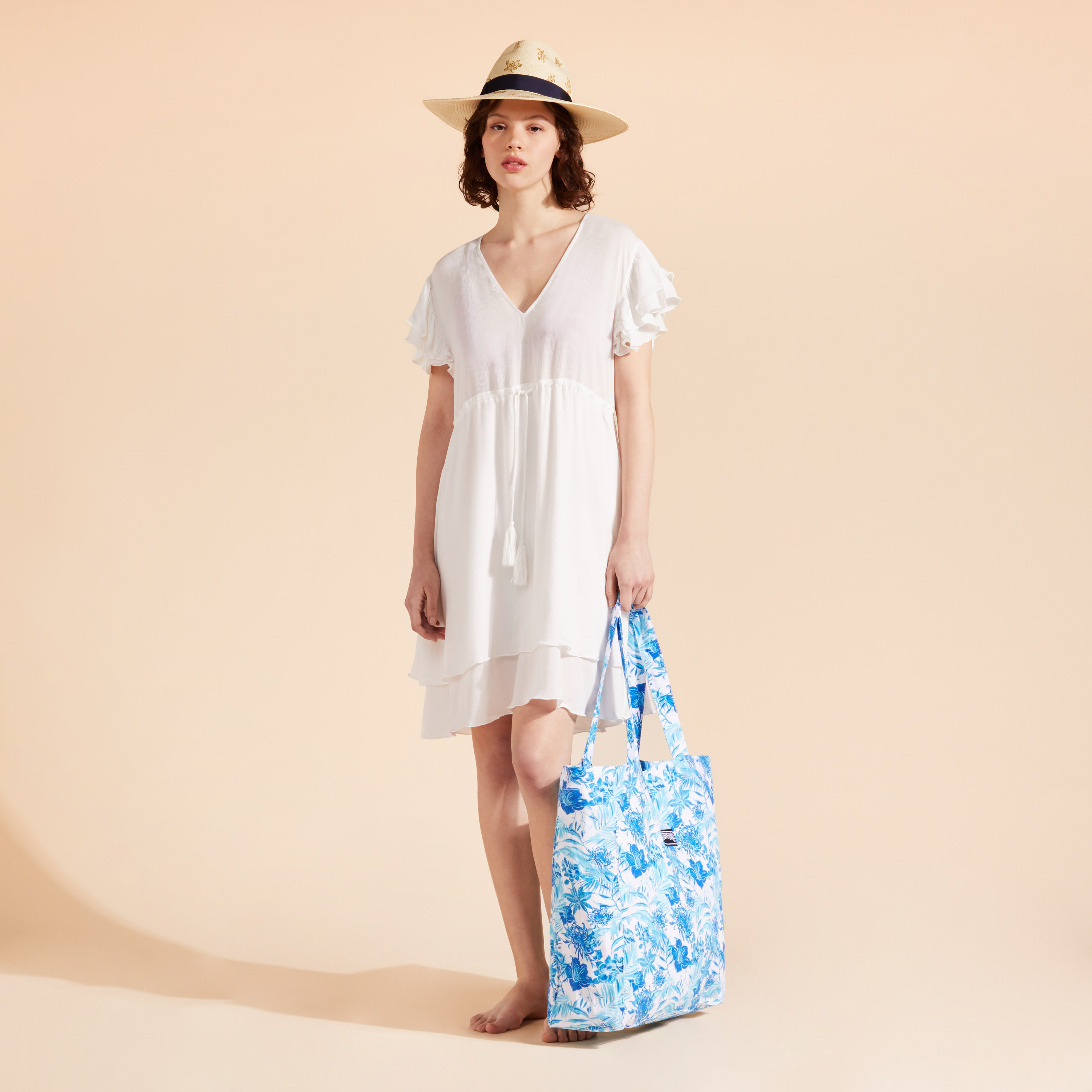 Robe Courte en Viscose Femme Unie | Robe Vilebrequin