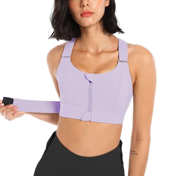Orfayus - Halter sportbeha met ritsdetail