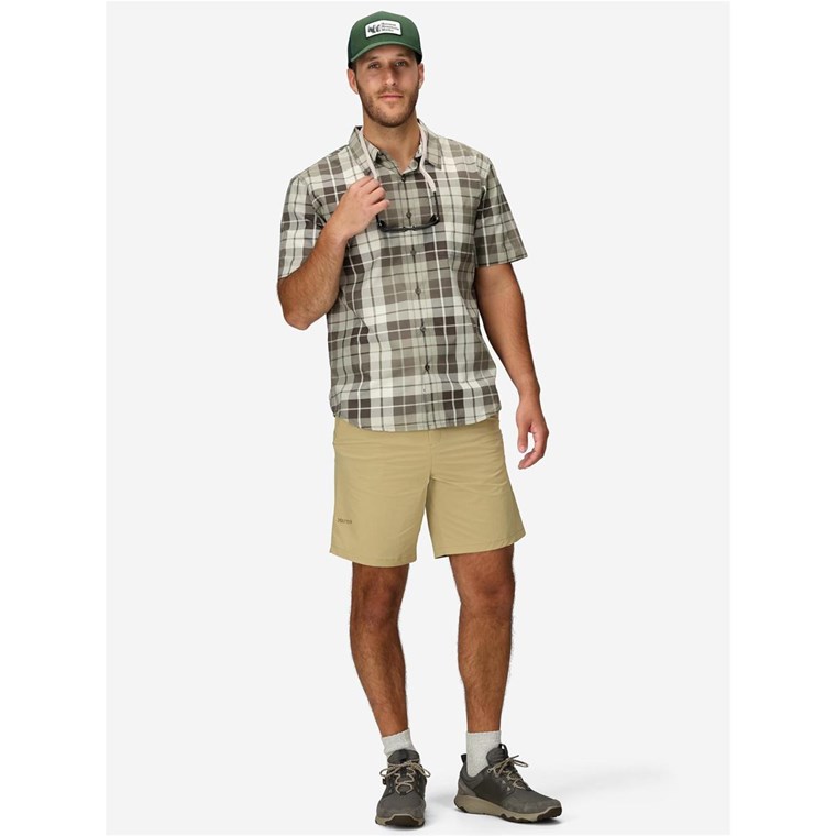 Marmot AirExchange UPF 40 Novelty SS Shirt Hickory Nut Wayland Plaid