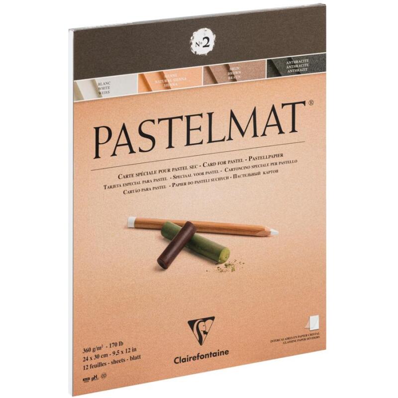 Pastelmat bloc collé 12F 24x30cm 360g