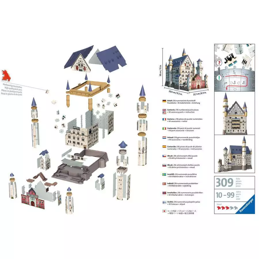 Ravensburger Schloss Neuschwanstein bunt