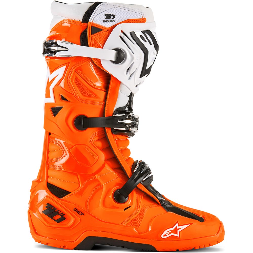 Alpinestars - Bottes Tech 10 Enduro Orange fluo / Noir / Blanc