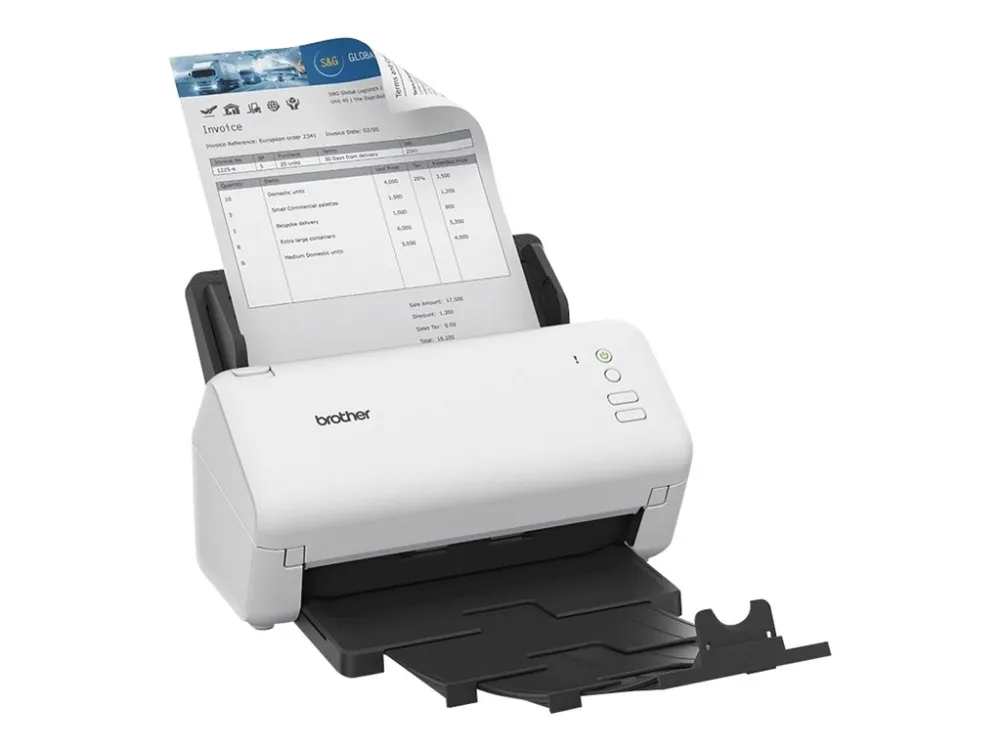 Brother ADS-4100 - Dokumentscanner - Dual CIS - Duplex - A4 - 600 dpi x 600 dpi - op til 35 ppm (mono) / op til 35 ppm (farve) - ADF (60 ark) - op til 5250 scanninger pr. dag - USB 3.0, USB 2.0 (Host)