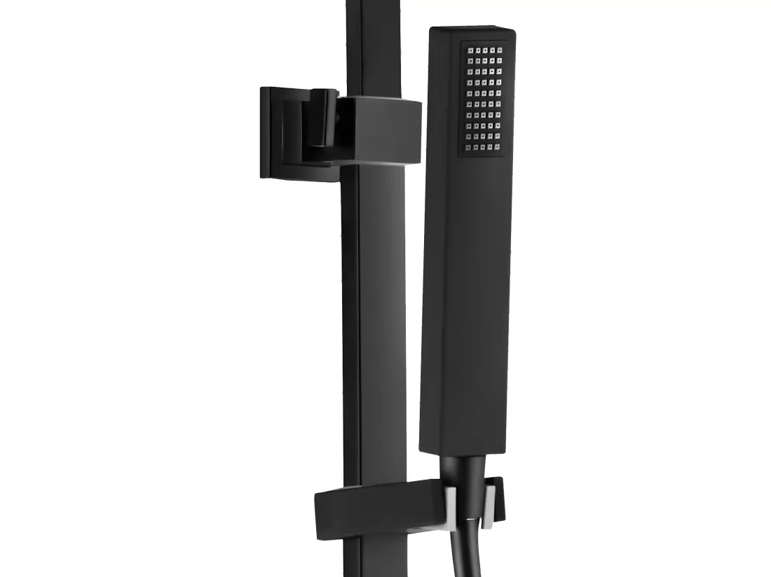 Kiara colonne de douche noire avec mitigeur mécanique - Essebagno