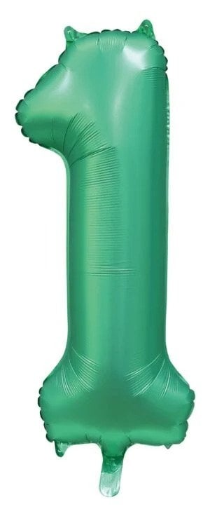 Groene Cijfer Ballon 1 Jaar Glans 86cm