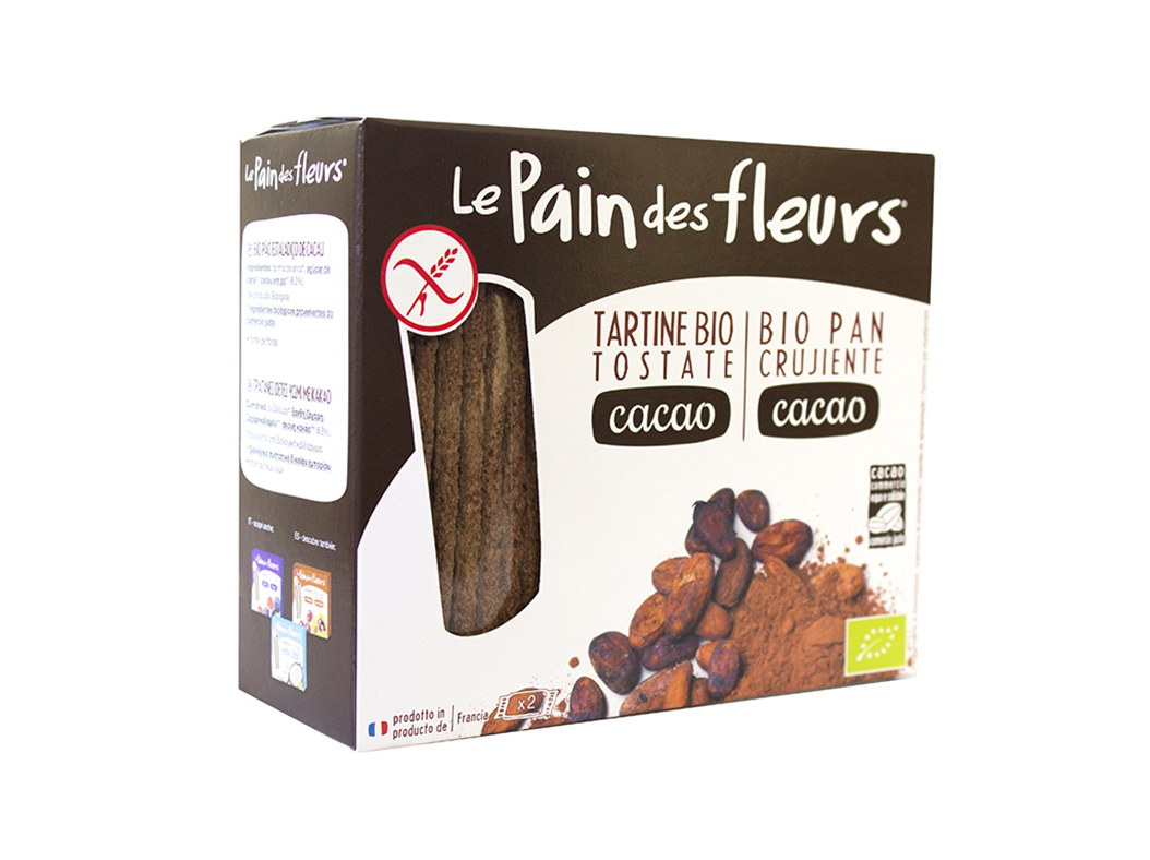 PÃO LE PAIN DES FLEURS FLORES CACAU SEM GLÚTEN BIO 160G