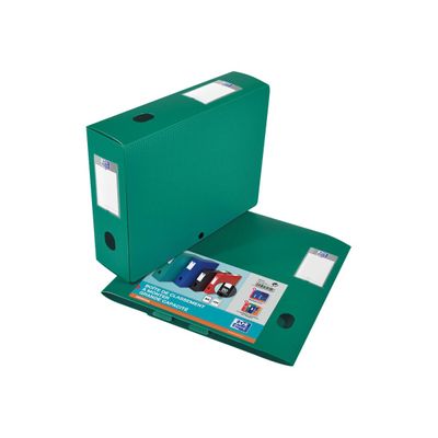 Oxford Memphis - Boîte de classement plastique - dos 80 mm - vert