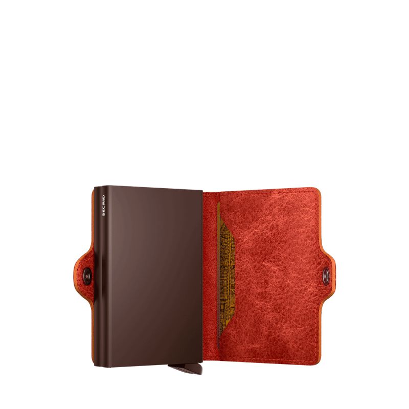 Porte-cartes Twinwallet Vintage anti-RFID 10.2 cm Orange