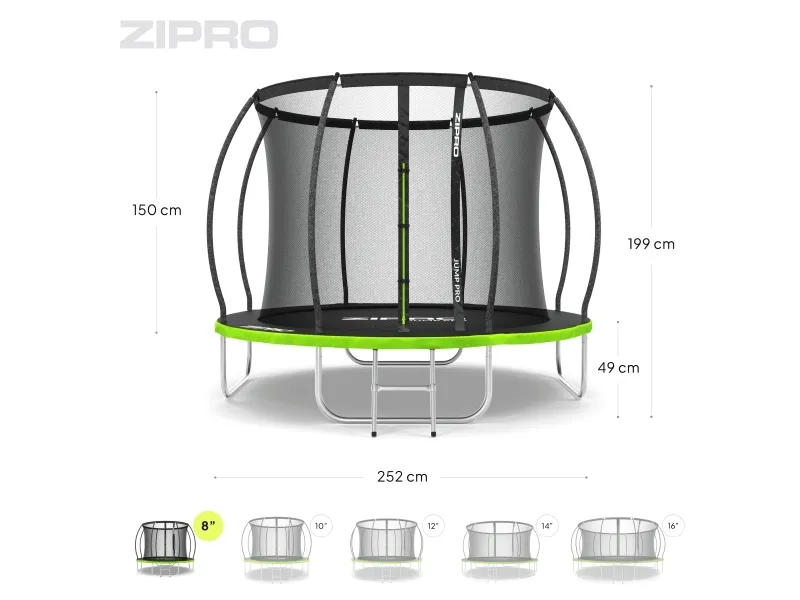 Jump Pro Premium med indvendigt net 8FT 252cm