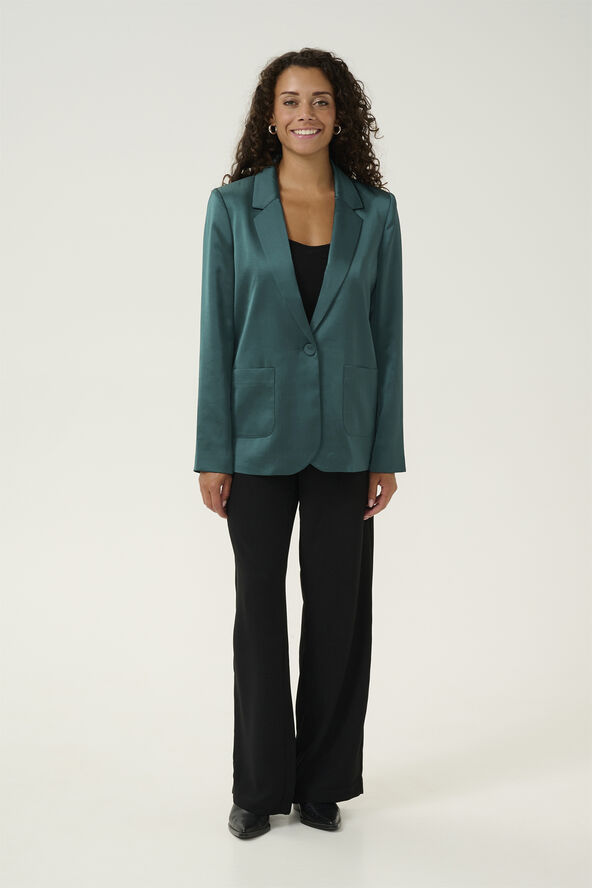 Cream CRCocamia LS Sateen Blazer Ponderosa pine