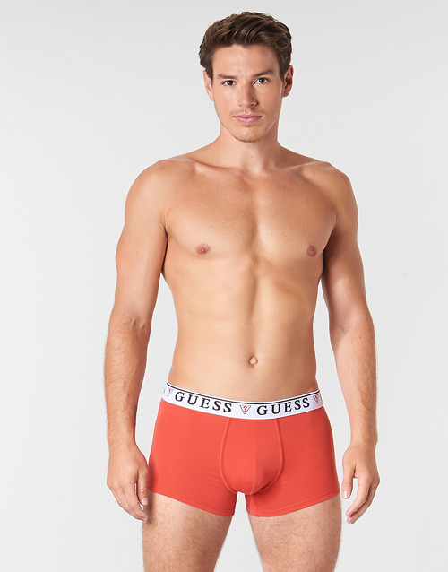 Guess - BRIAN BOXER TRUNK PACK X4 Negro / Rojo / Marino