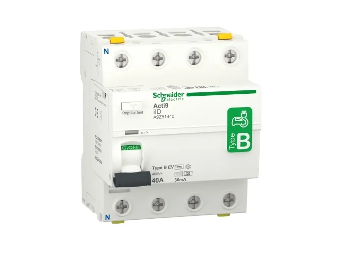 Schneider Schreibgeräte A9Z51440, Reststrøm enhed, Type B, IP20, 400 V