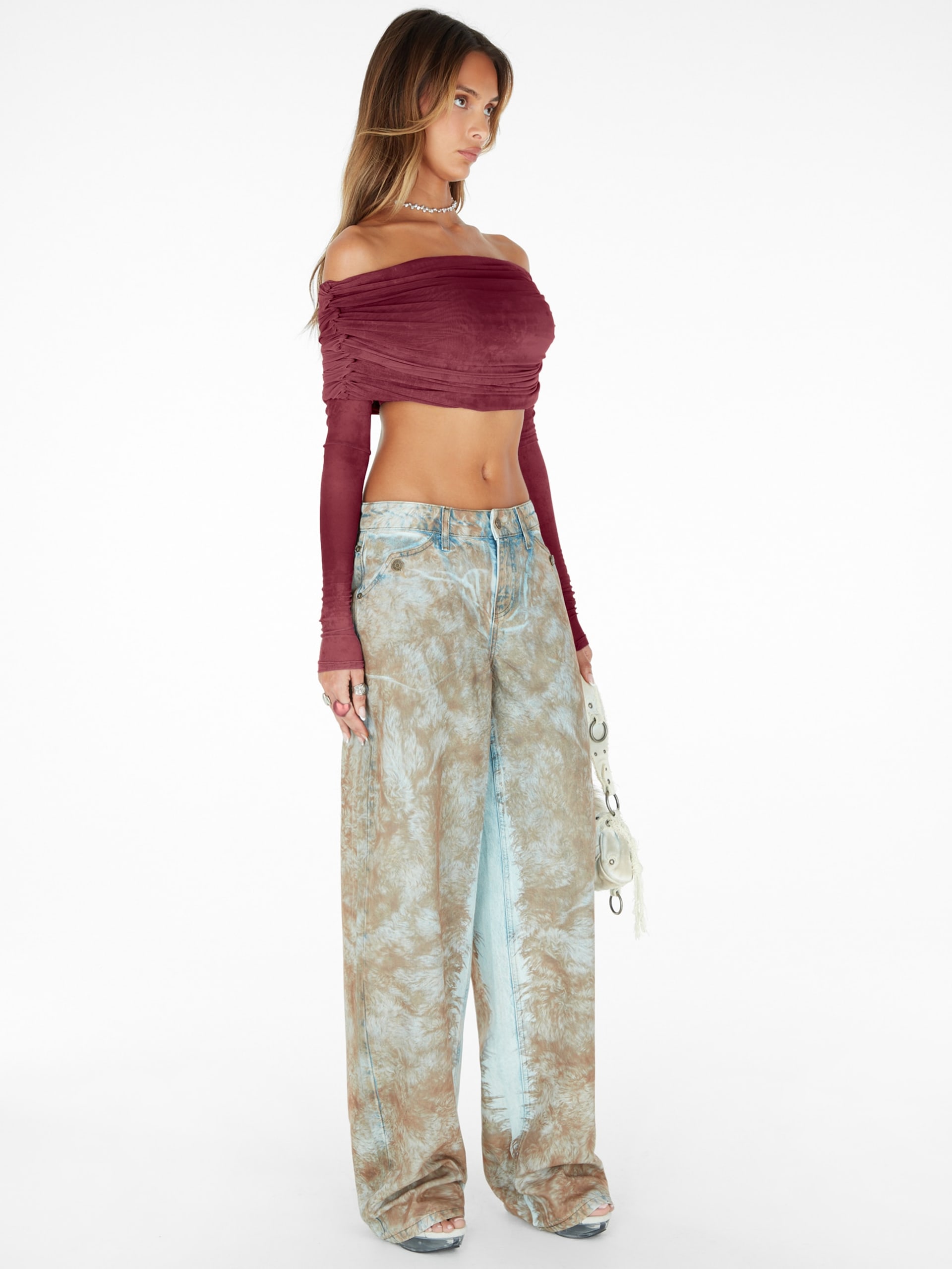 top cropped ombro a ombro