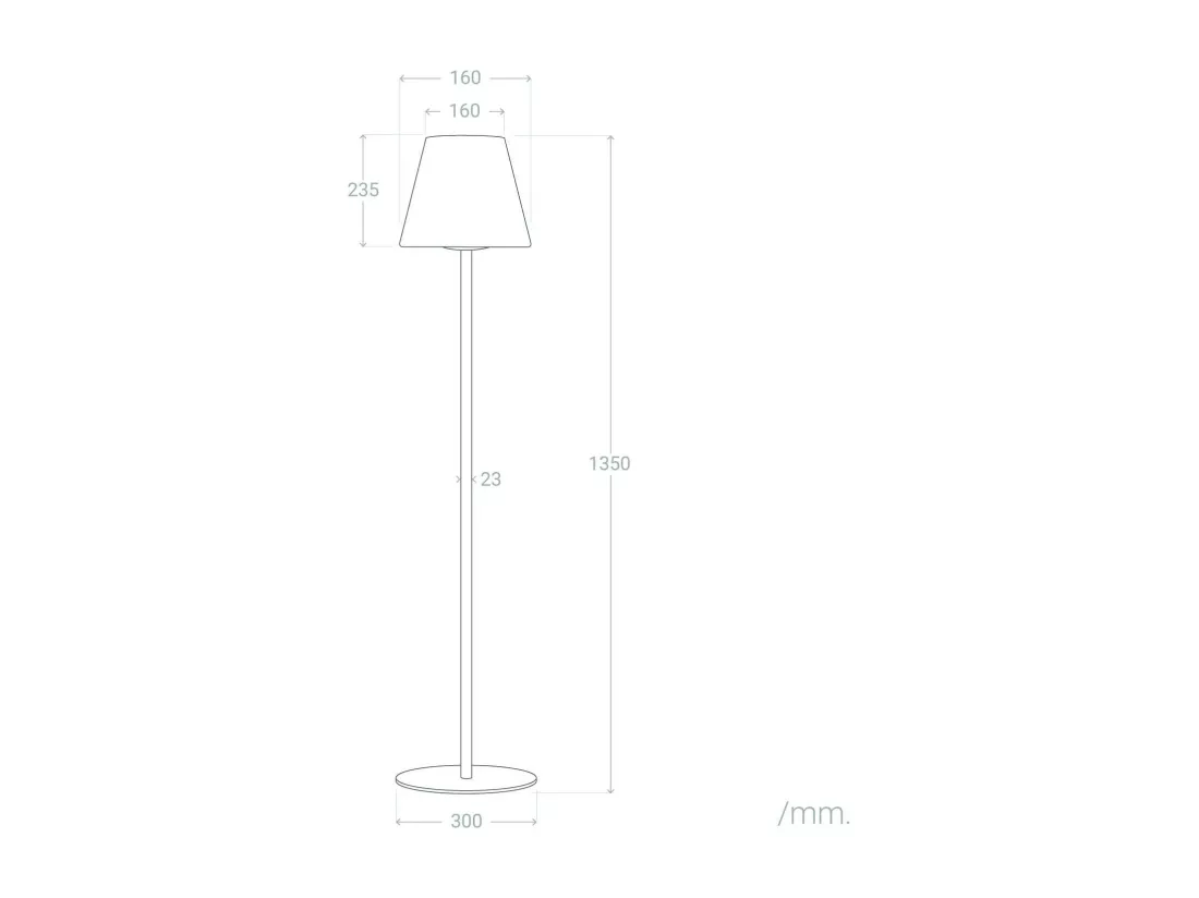 Lampadaire LED Extérieur Solaire Métal Larso 3000K Blanc chaud
