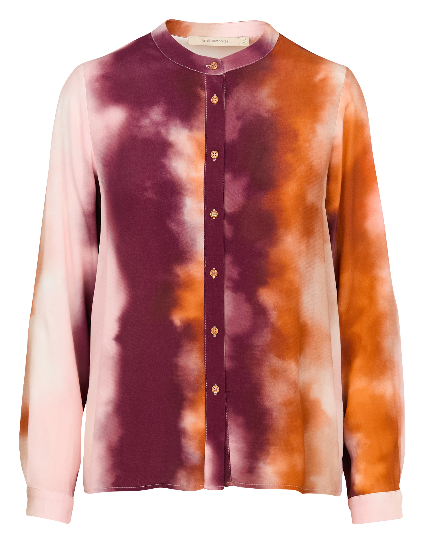 Chemise col rond tie and dye | Rose