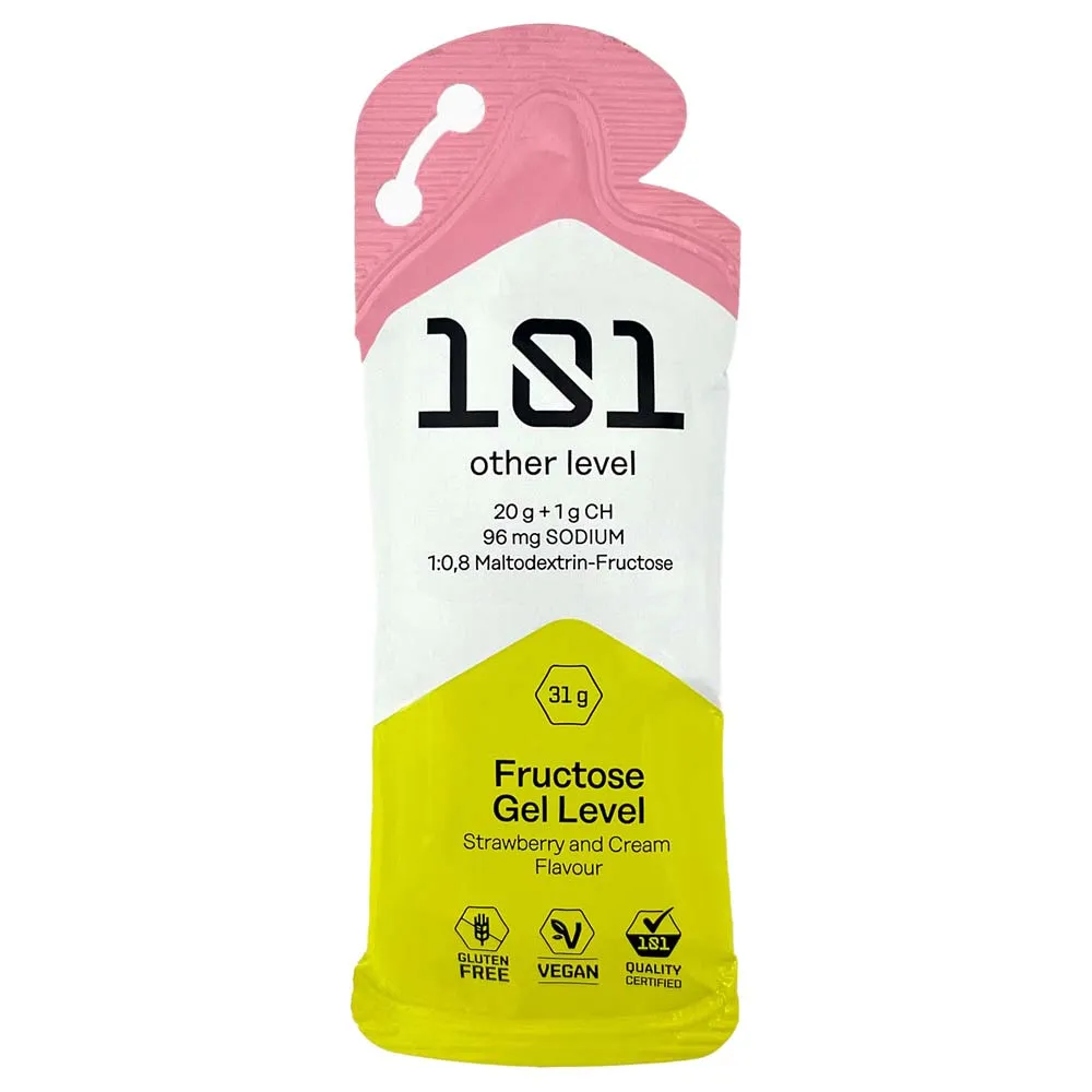 101 Outros Níveis Gel Energético de Frutose Creme e Morangos 31g