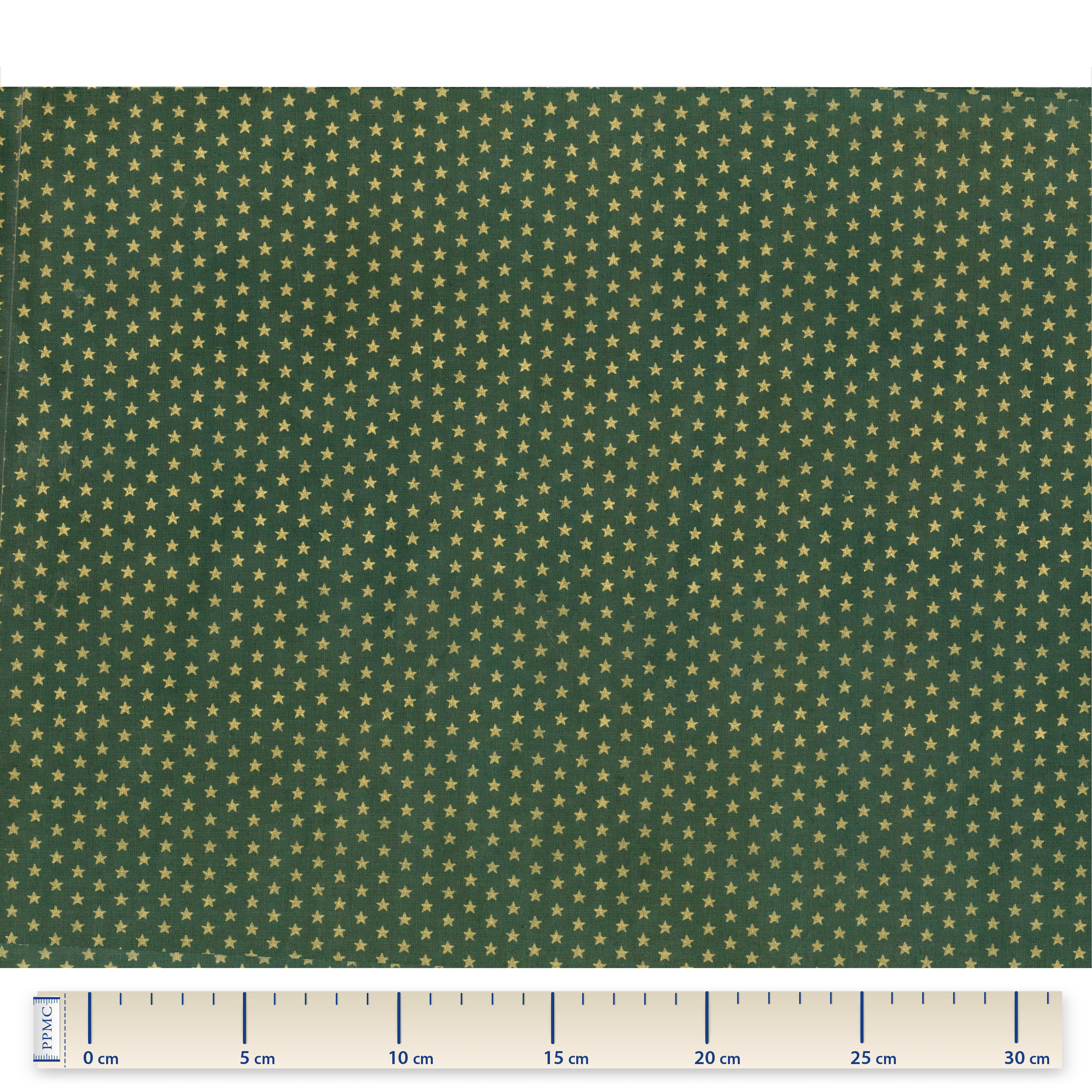 Tissu Coton Au Mètre Etoile Or Vert Ex1024