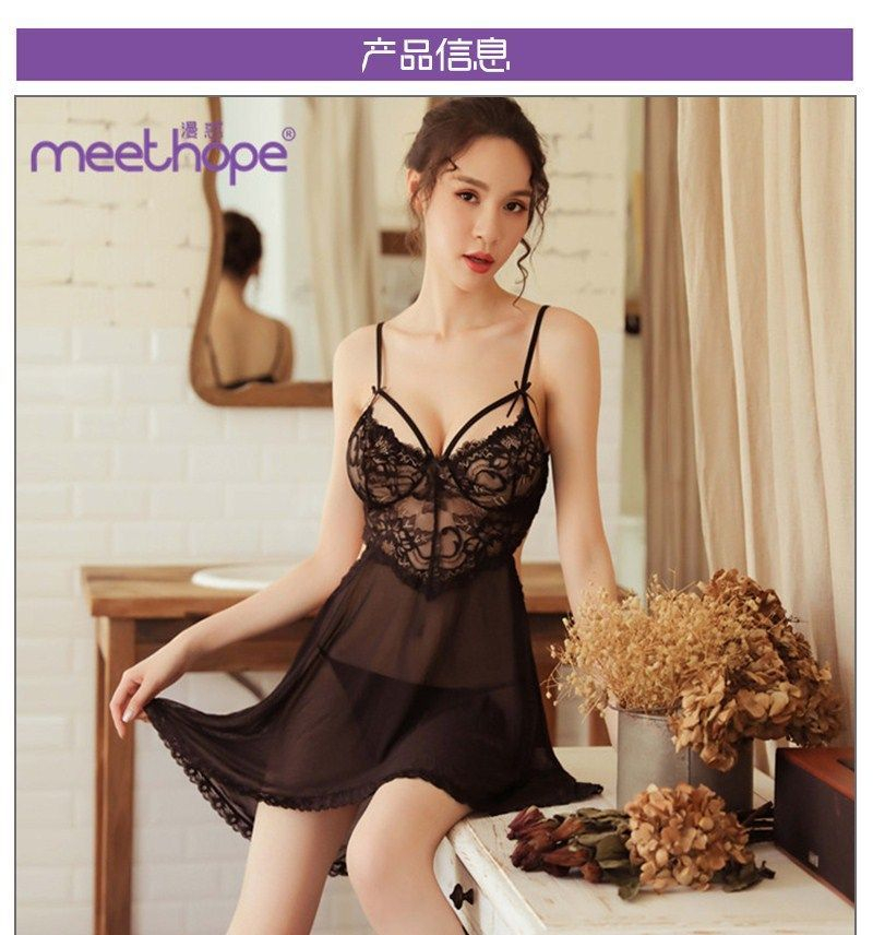 Momilove - Set: Kanten slipjurk + string