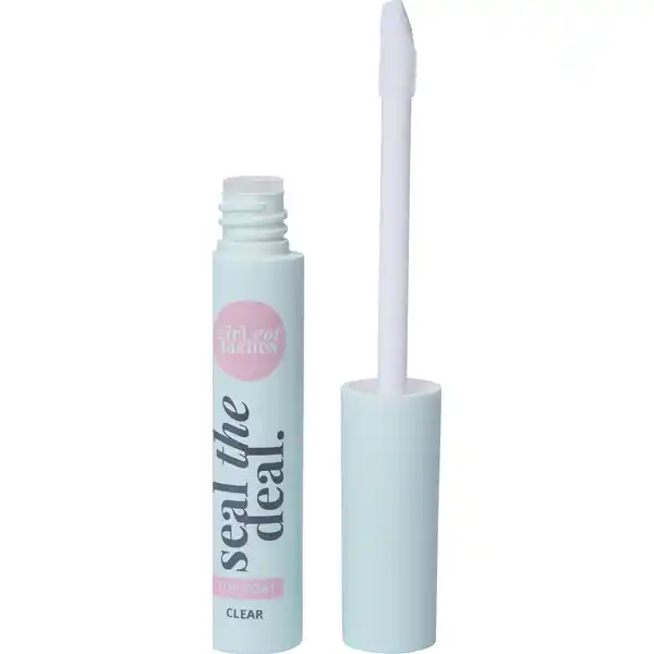 Seal the deal. Lash top coat clear