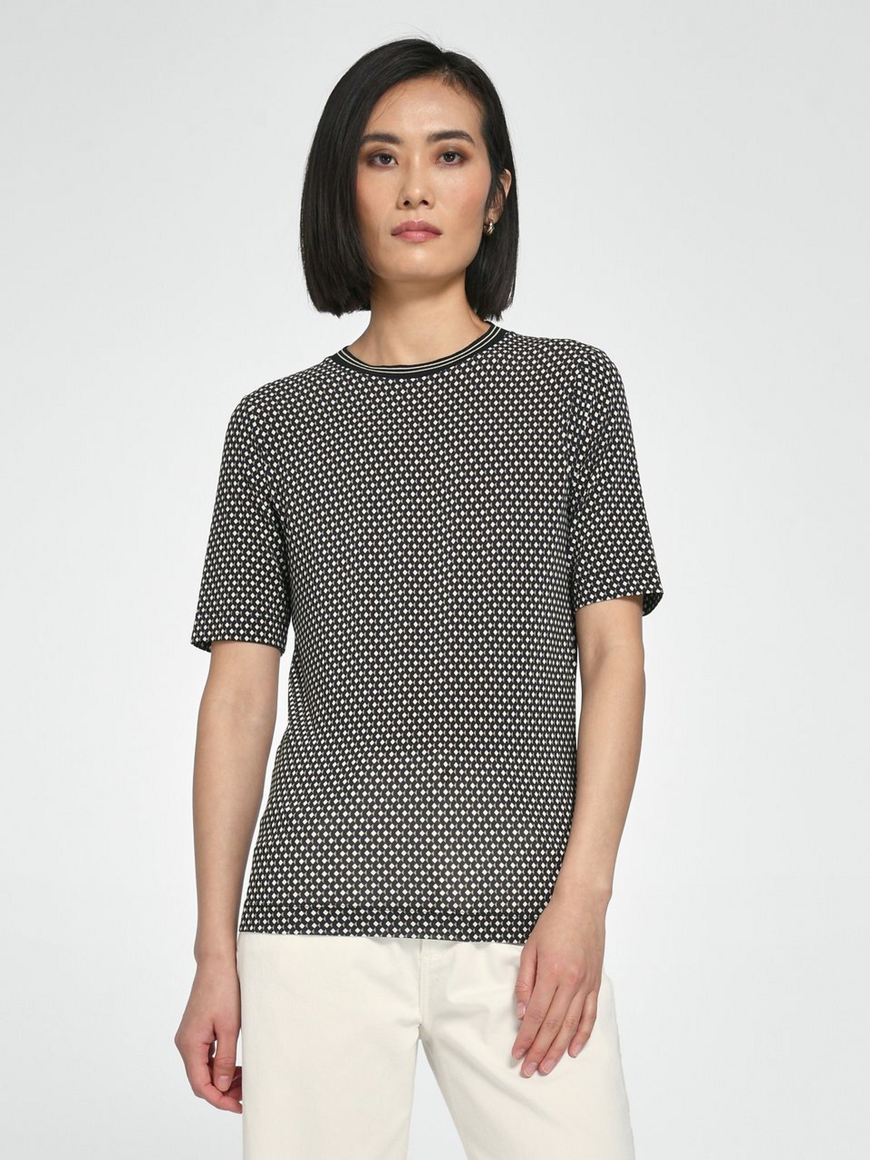 Rundhals-Shirt mit 1/2-Arm
