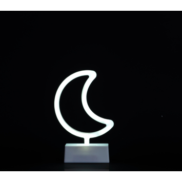 Neon tafellamp Maan 20,5x11,5cm