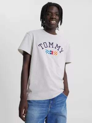 Camiseta de modelagem relaxada com logo de arquivo