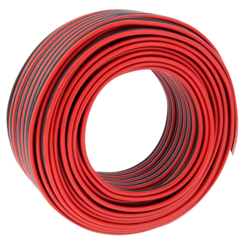 Q-Link luidsprekersnoer 2x0.75mm 25 meter rood/zwart
