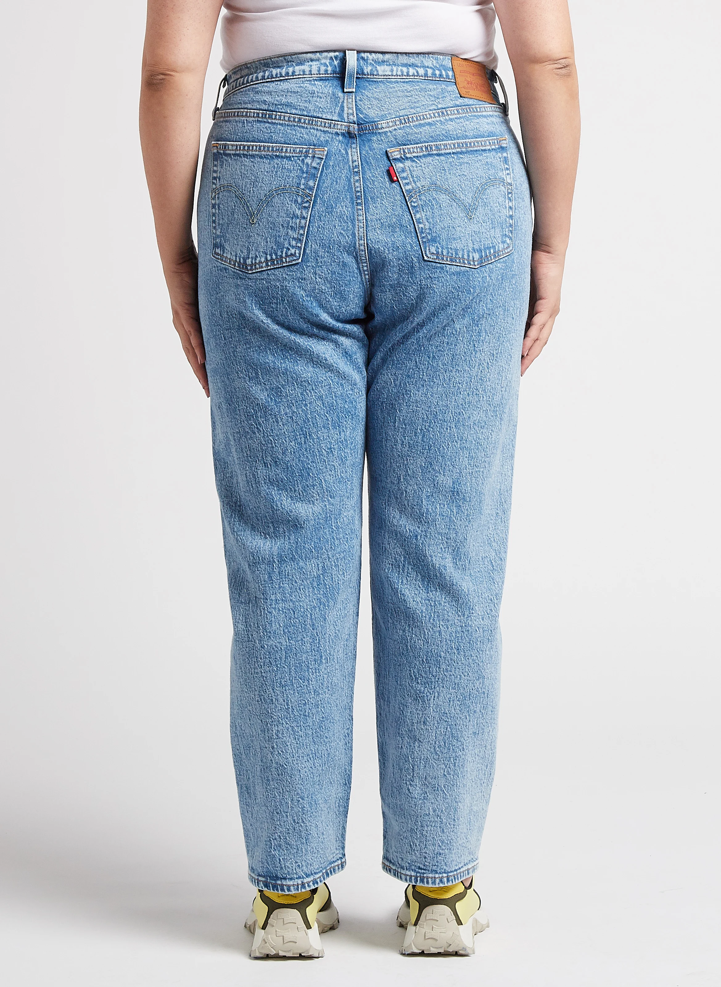 PL 501 JEANS FOR WOMEN - Jean droit délavé en coton mélangé | Jean Délavé